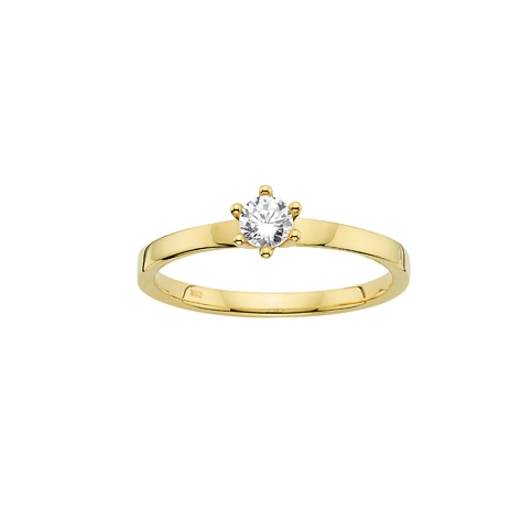 Engelkemper Ringe Ref.-Nr.: 6-204702-001 333/- Gold, gelb Zirkonia  Wei&szlig;  Ringgr&ouml;&szlig;e 52