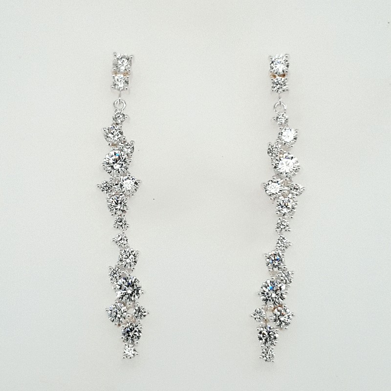 Linkenheil Ohrschmuck Ref.-Nr.: 9616-7901 925/- Silber, Silber Zirkonia  Wei&szlig; 