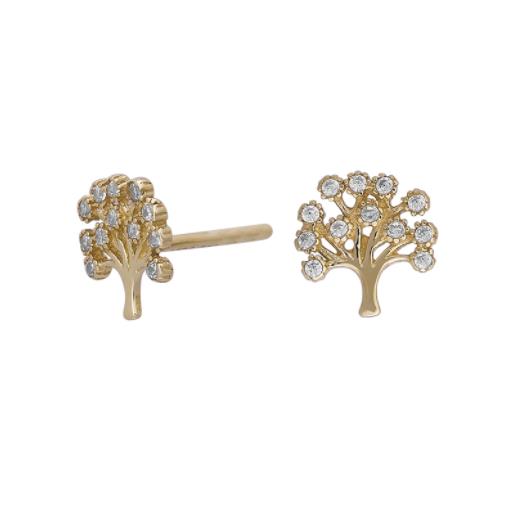 Nordahl Ohrschmuck Ref.-Nr.: 383 126CZ3 333/- Gold, gold Zirkonia  Wei&szlig; 