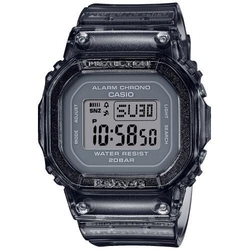 Casio Baby-G Damenuhren Ziffernblatt: Grau/ Anthrazit Beleuchtetes Display  Resin Armband aus Kunstharz Quartz 200 Meter Ref.-Nr.: BGD-560S-8ER Ind.-Nr: BGD--560S-8ER