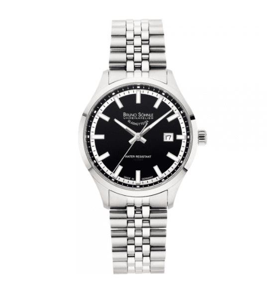 Bruno S&ouml;hnle Glash&uuml;tte Herrenuhren Ziffernblatt: Weiss Index  Gliederband Quartz 100 Meter Ref.-Nr.: 17-13225-940 Ind.-Nr: 225 50/175