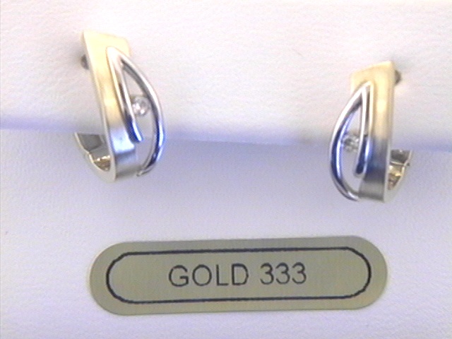 Ohrschmuck Ref.-Nr.: 88/185306 333/- Gold, GG/rh 2 Zirkonia  Wei&szlig; 