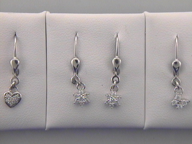 Ohrschmuck Ref.-Nr.: 201/183054 925/rh/- Silber, Rhodiniert Zirkonia  Wei&szlig; 