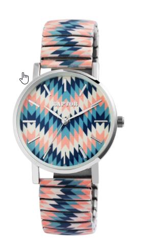 Raptor Damenuhren Ziffernblatt: Bunt Index  Zugband Metall Quartz Nicht Wasserdicht Ref.-Nr.: RA10205-029