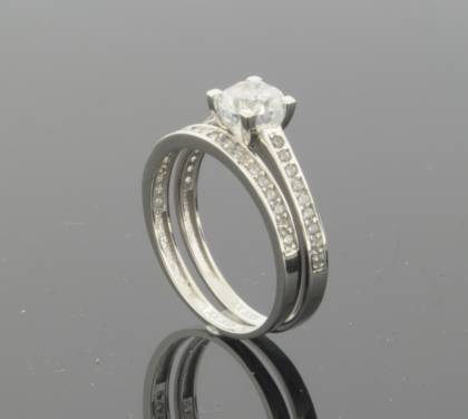 Ringe Ref.-Nr.: 675762056 333/- Gold, wei&szlig; 39 Zirkonia  Wei&szlig;  Ringgr&ouml;&szlig;e 56