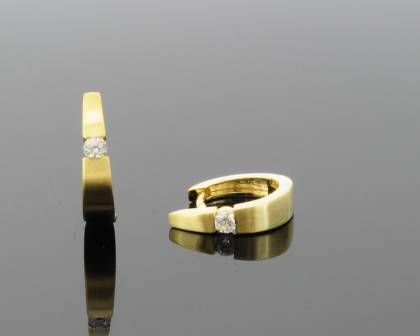 Ohrschmuck Ref.-Nr.: 709316019 333/- Gold, gelb 2 Zirkonia  Wei&szlig; 