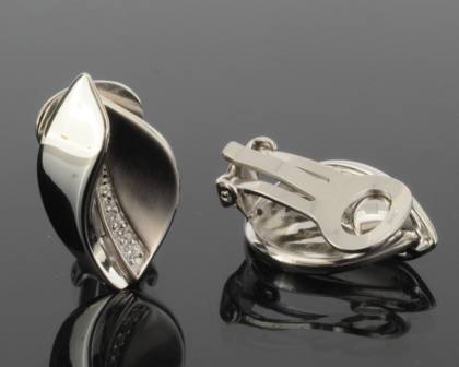 Ohrschmuck Ref.-Nr.: 742239019 925/rh/- Silber, Rhodiniert 10 Zirkonia  Wei&szlig; 
