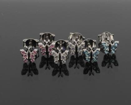 Ohrschmuck Ref.-Nr.: 742304019 925/rh/- Silber, Rhodiniert Zirkonia  
