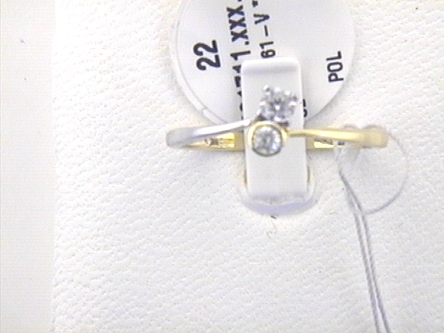 Ringe Ref.-Nr.: 21-241 333/- Gold, bicolor 2 Zirkonia  Wei&szlig;  Ringgr&ouml;&szlig;e 54