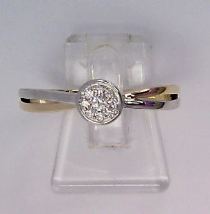 Ringe Ref.-Nr.: 6-208123-001 585/- Gold, bicolor Diamant Wesselton kleine Einschl&uuml;sse Brillantschliff 0,09ct.  Ringgr&ouml;&szlig;e 54 Individual-Nr. G5-00052R/54