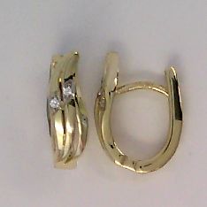 Ohrschmuck Ref.-Nr.: 6-208047-001 333/- Gold, gelb 4 Zirkonia  Wei&szlig; 