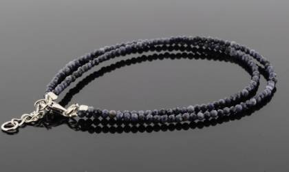 Armband Ref.-Nr.: 471014141 925/rh/- Silber, Rhodiniert Saphir blau  L&auml;nge 20+3cm