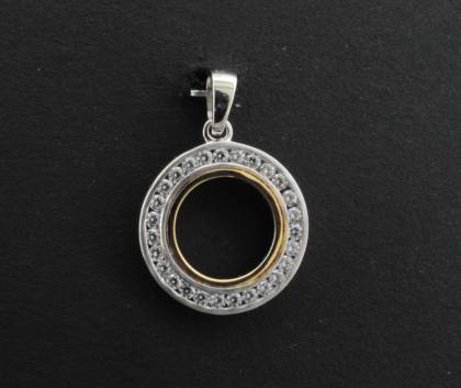 Halsschmuck Ref.-Nr.: 650894019 333/- Gold, wei&szlig; 27 Zirkonia  Wei&szlig; 