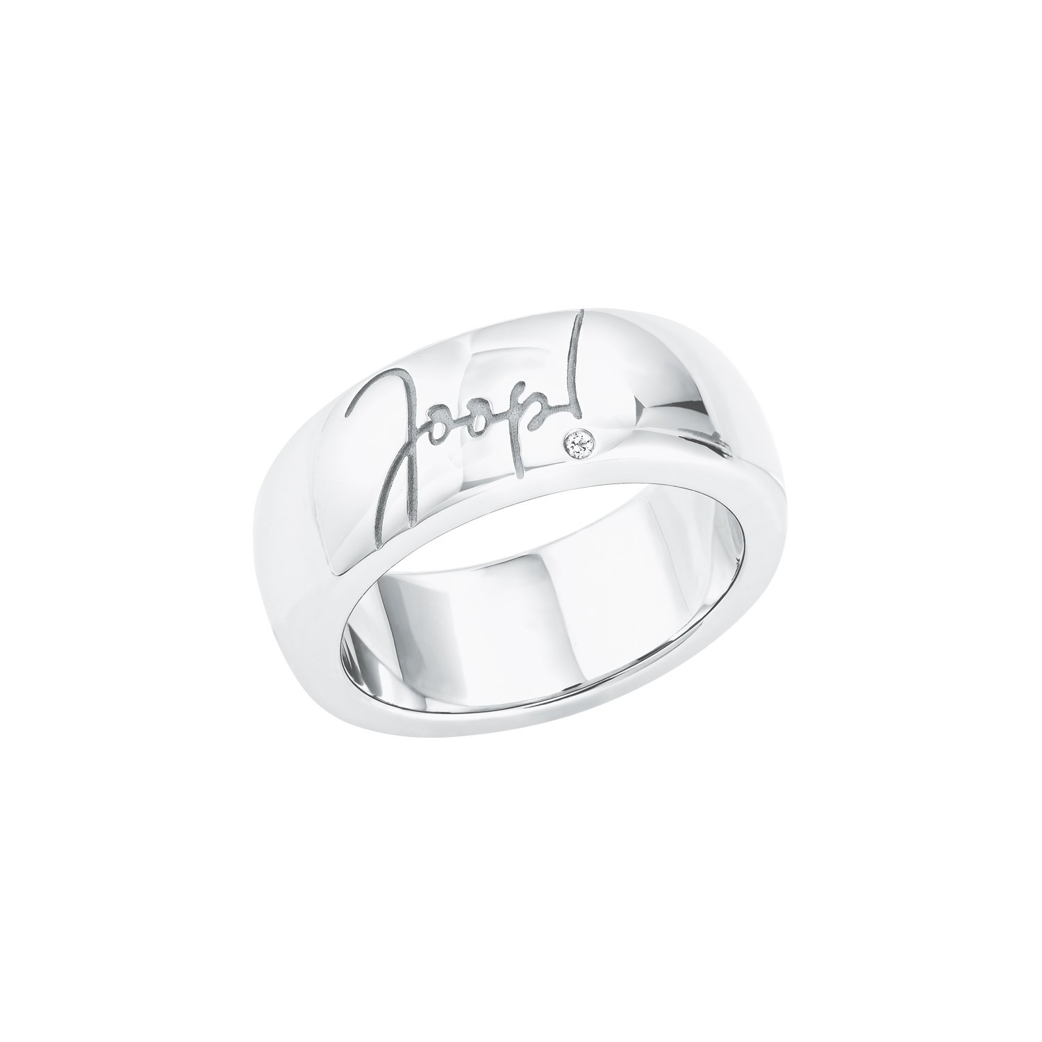 Joop Schmuck Ringe Ref.-Nr.: 2027672 925/rh/- Silber, Rhodiniert 1 Zirkonia  Wei&szlig;  Ringgr&ouml;&szlig;e 56