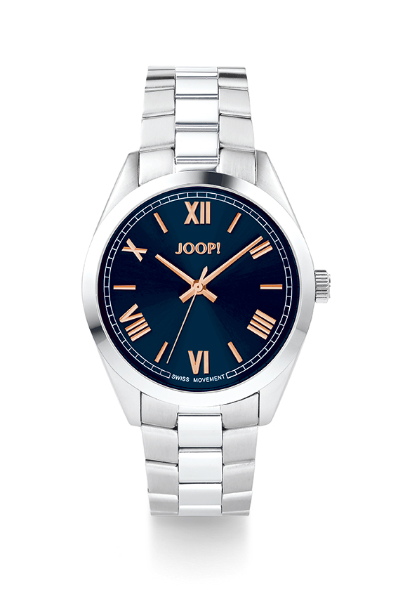 Joop Uhren Damenuhren Ziffernblatt: Blau Index  Gliederband Quarzwerk 50 Meter Ref.-Nr.: 2027346