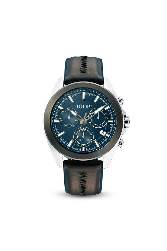 Joop Uhren Herrenuhren Ziffernblatt: Blau Index  Kunststoff Band Quarzwerk 100 Meter Ref.-Nr.: 2030896
