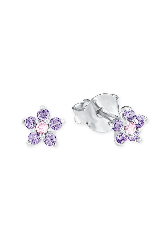Lilliefee Ohrschmuck Ref.-Nr.: 2021109 925/rh/- Silber, Rhodiniert Zirkonia  Bunt 