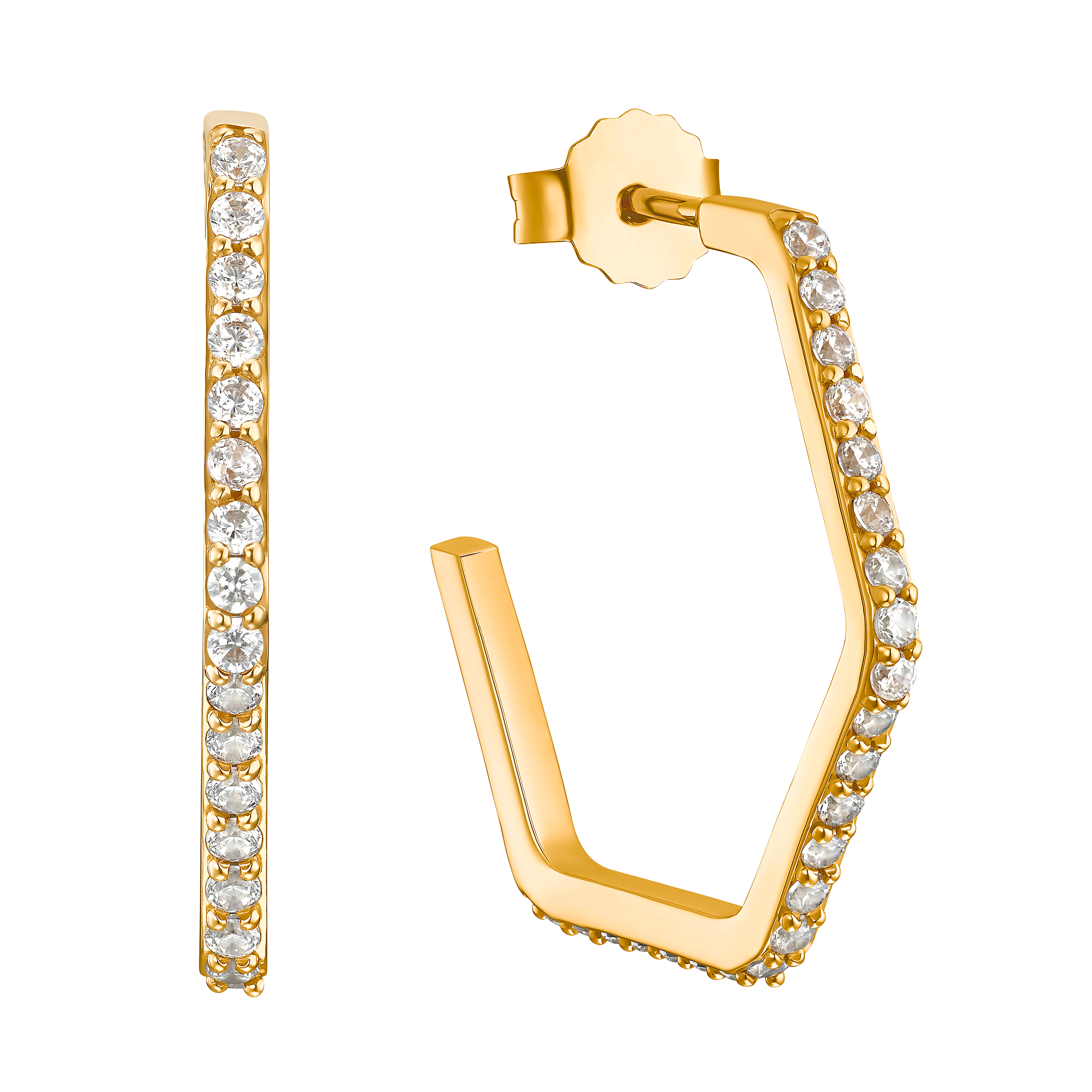 S. Oliver Ohrschmuck Ref.-Nr.: 2031445 925/GP/- Silber, gelb Zirkonia  Wei&szlig; 