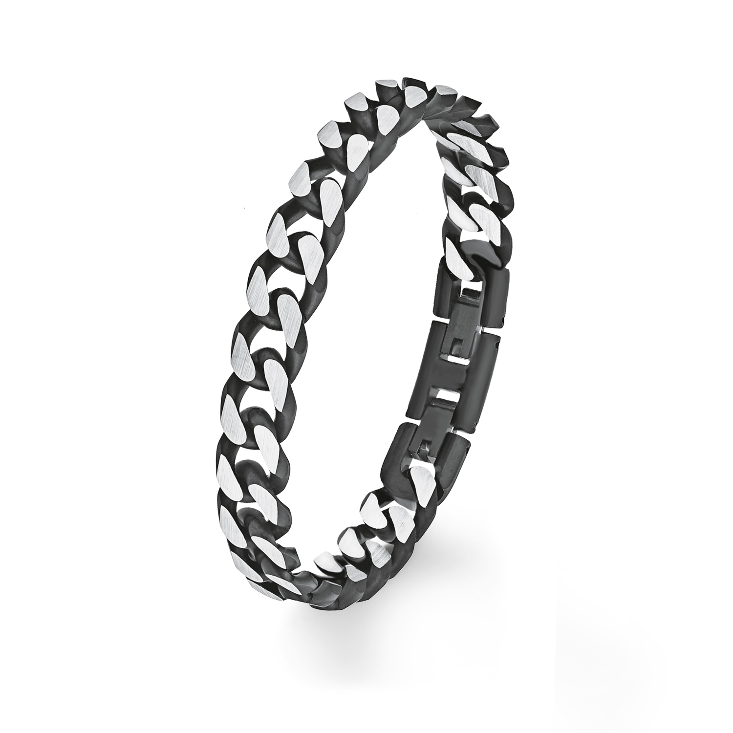 S. Oliver s.Oliver Armband Ref.-Nr.: 9954490 EST/- Edelstahl, schwarz L&auml;nge 20+1,5cm