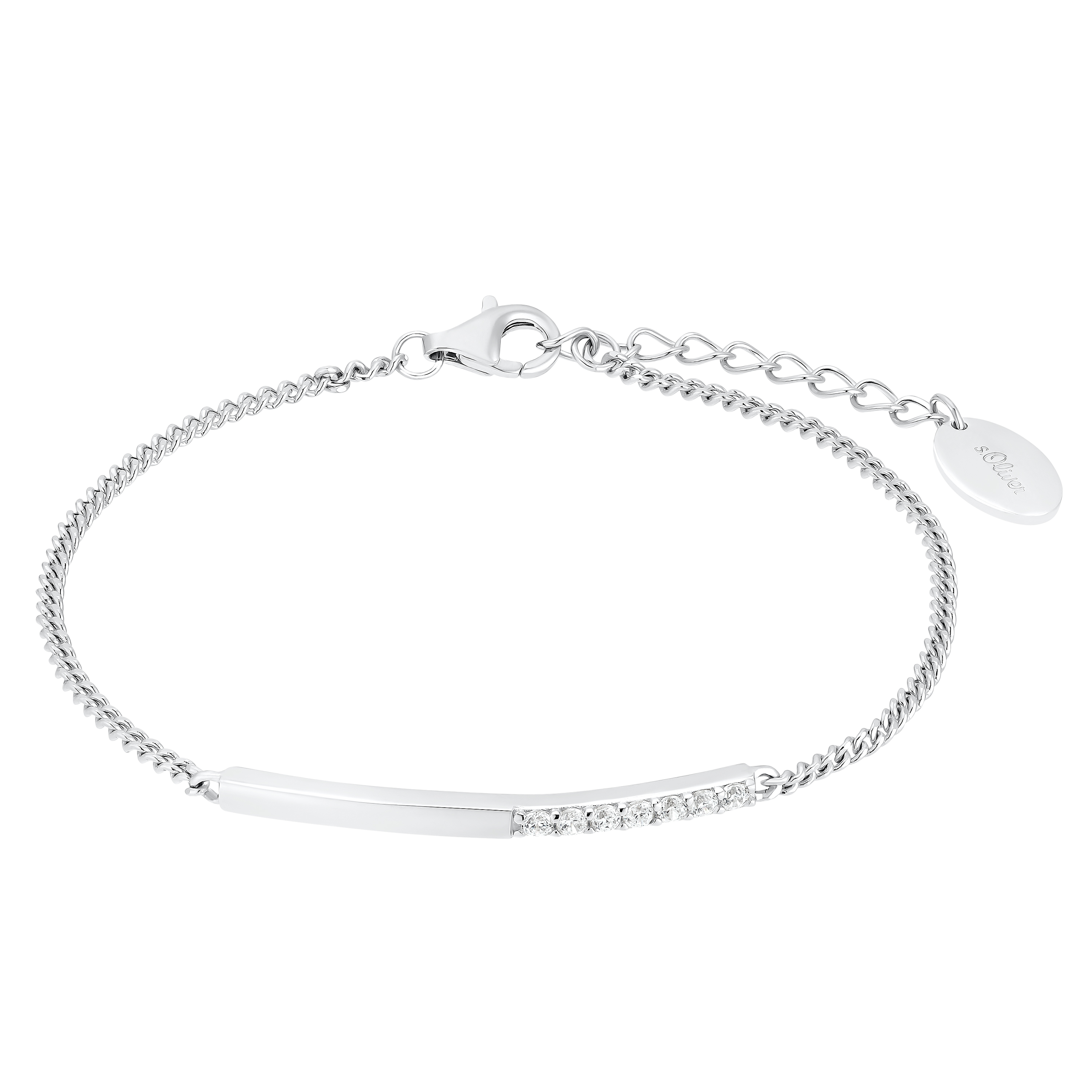 S. Oliver s.Oliver Armband Ref.-Nr.: 2031440 925/rh/- Silber, Rhodiniert Zirkonia  Wei&szlig;  L&auml;nge 17+3cm