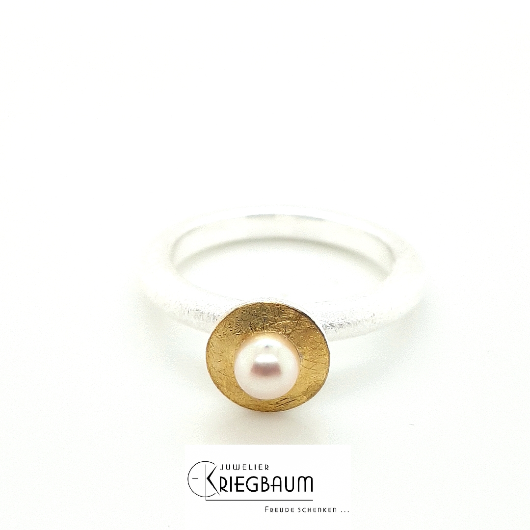 Ringe Ref.-Nr.: 1870-1223 925/- Silber, Silber 1 S&uuml;&szlig;wasser Zuchtperle 4,5-5,0 mm Wei&szlig; Rund Ringgr&ouml;&szlig;e 55