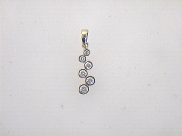 Halsschmuck Ref.-Nr.: 708/184905 585/- Gold, gelb 6 Diamant Wesselton kleine Einschl&uuml;sse Brillantschliff 0,14ct. 