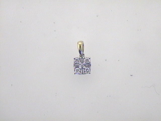 Halsschmuck Ref.-Nr.: 710/185126 585/- Gold, gelb 9 Diamant Wesselton kleine Einschl&uuml;sse Brillantschliff 0,15ct. 