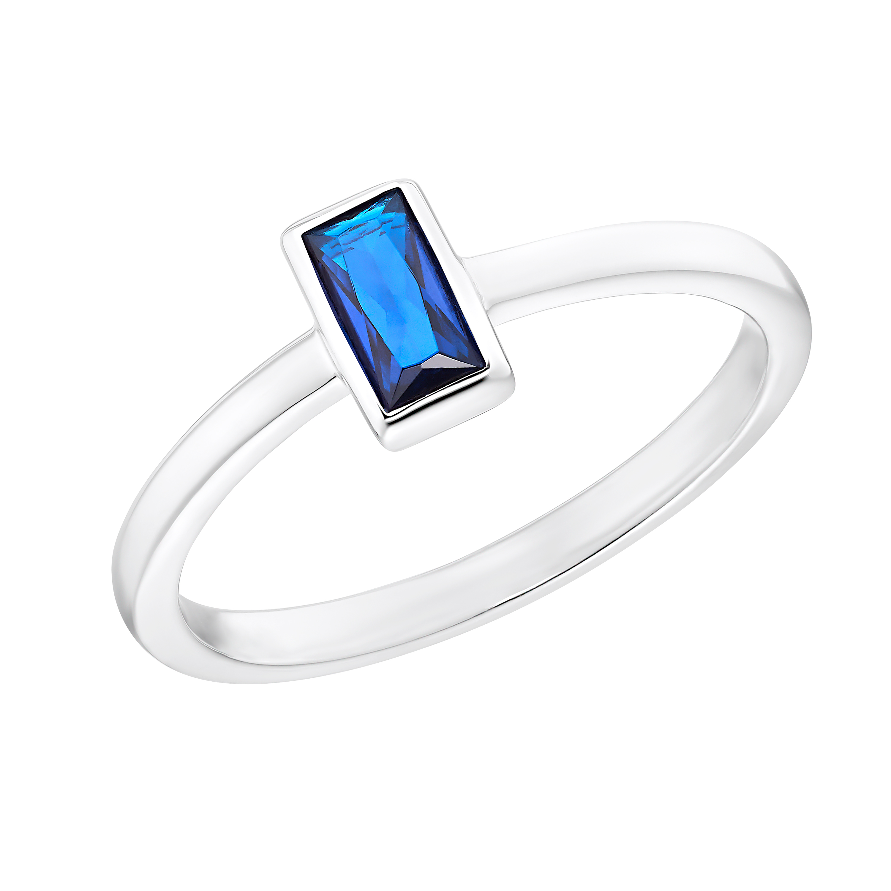 S. Oliver Ringe Ref.-Nr.: 2031443 925/rh/- Silber, Rhodiniert 1 Zirkonia  blau  Ringgr&ouml;&szlig;e 54