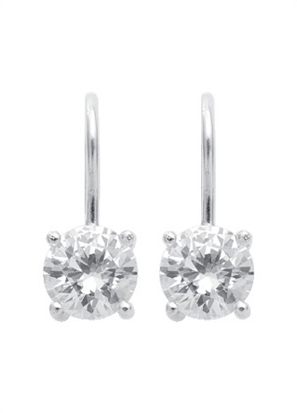 Ohrschmuck Ref.-Nr.: OS 114546 925/rh/- Silber, Rhodiniert 2 Zirkonia  Wei&szlig; 