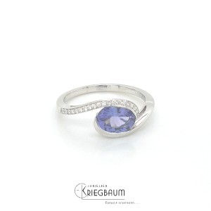 Ref.-Nr.: 1331-1579 Damen Ring Tansanit/ Brillant0,07ct