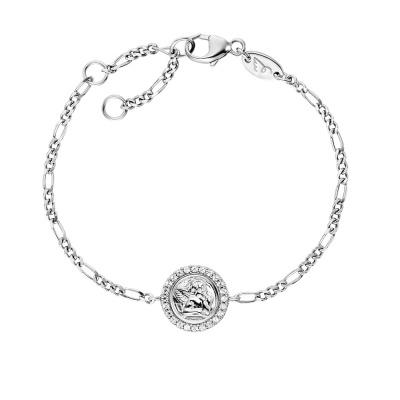 Herzengel Armband Ref.-Nr.: HEB-ANGELI-ZI 925/- Silber 24 Zirkonia  Wei&szlig;  L&auml;nge 12+3