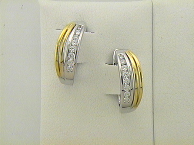 Max Fr&ouml;hlich Ohrschmuck Ref.-Nr.: 476/161248 925/- Silber, bicolor Zirkonia  Wei&szlig; 