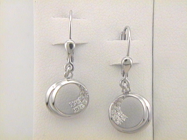 Max Fr&ouml;hlich Ohrschmuck Ref.-Nr.: 201/187587 925/rh/- Silber Zirkonia  Wei&szlig; 