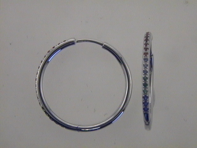 Max Fr&ouml;hlich Ohrschmuck Ref.-Nr.: 22-100 925/rh/- Silber, Silber Zirkonia  multicolor 