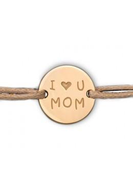 Breuning Armband Ref.-Nr.: 54/00985 925/rh/- Silber, gelb Stoffband beige