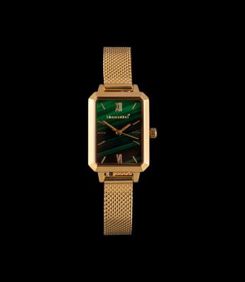 Blumenkind Blumenkind Uhr Damenuhren Ziffernblatt: Gr&uuml;n Index  Edelstahl, gelb Milanaiseband Quartz 30 Meter Ref.-Nr.: BKU10SSGO1