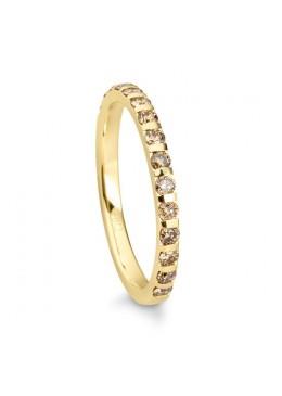 Saint Maurice Ringe Ref.-Nr.: 4806593-0 585/- Gold, gelb 15 Diamant braun kleine Einschl&uuml;sse Brillantschliff 0,45ct.  Ringgr&ouml;&szlig;e 52