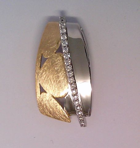 Engelkemper Halsschmuck Ref.-Nr.: 5-212156-001 925/rh/- Silber, bicolor Zirkonia  Wei&szlig; 
