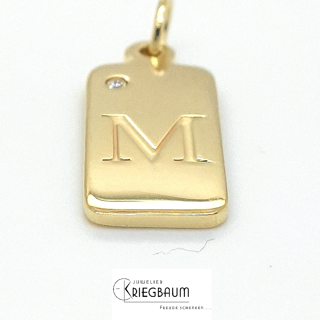 Saint Maurice Halsschmuck Ref.-Nr.: 3501949-0 925/GP/- Silber, gelb 1 Diamant Wei&szlig; kleine Einschl&uuml;sse 0,01ct. 