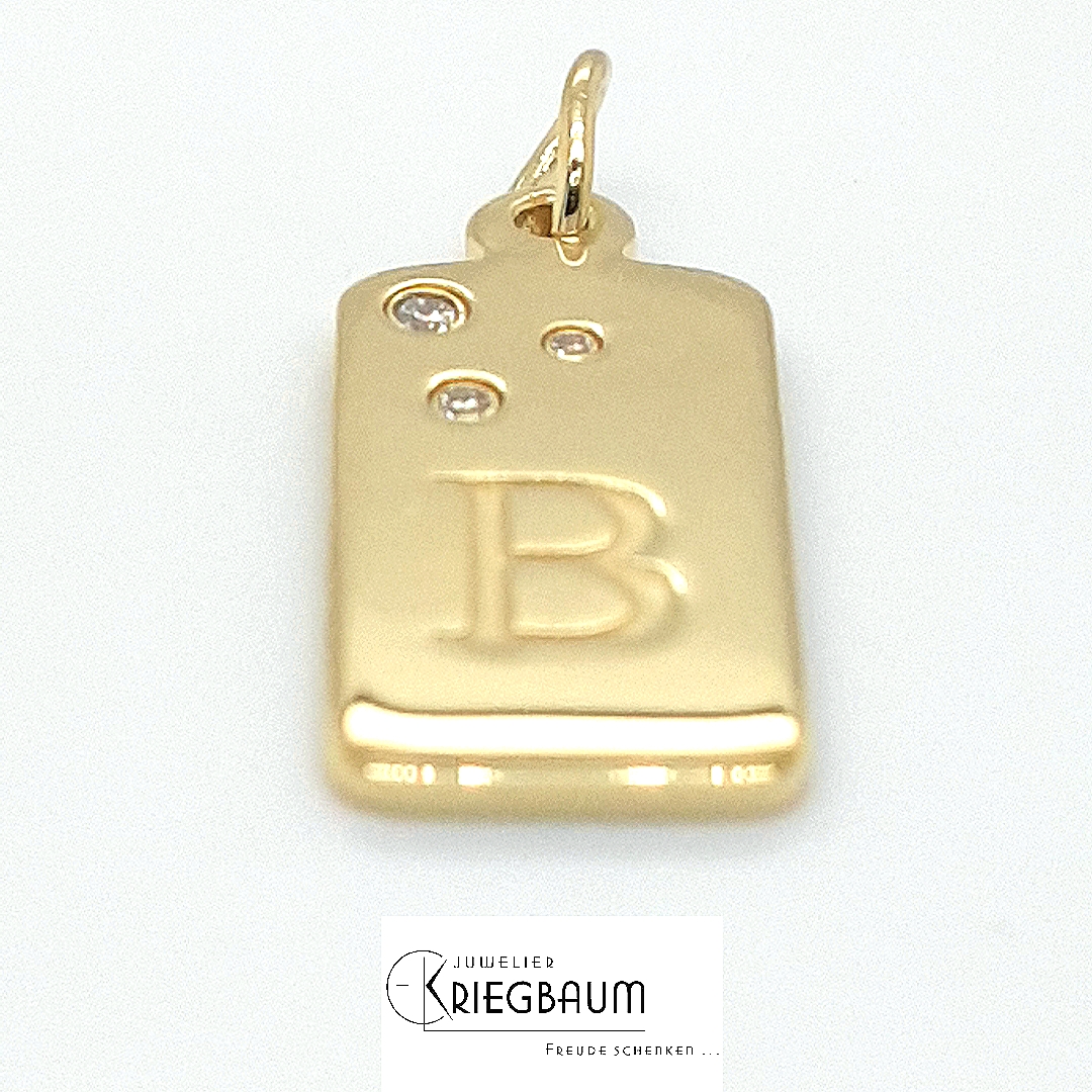 Saint Maurice Halsschmuck Ref.-Nr.: 3501950-0 925/GP/- Silber, gelb 3 Diamant Wei&szlig; kleine Einschl&uuml;sse Brillantschliff 0,031ct. 