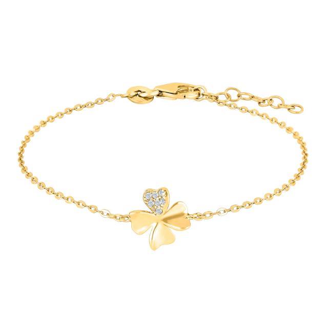 Nordahl Armband Ref.-Nr.: 845 113-3 925/GP/- Silber, gelb Zirkonia  Wei&szlig;  L&auml;nge 17+2cm