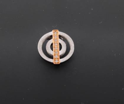 Wilhelm M&uuml;ller Halsschmuck Ref.-Nr.: 256680019 585/- Gold, bicolor 8 Diamant Wesselton kleine Einschl&uuml;sse Brillantschliff 0,06ct. 