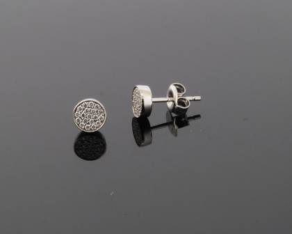 Wilhelm M&uuml;ller Ohrschmuck Ref.-Nr.: 297684019 585/- Gold, wei&szlig; 38 Diamant Wesselton kleine Einschl&uuml;sse Brillantschliff 