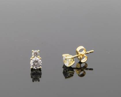 Wilhelm M&uuml;ller Ohrschmuck Ref.-Nr.: 705868019 333/- Gold 2 Zirkonia  Wei&szlig; 