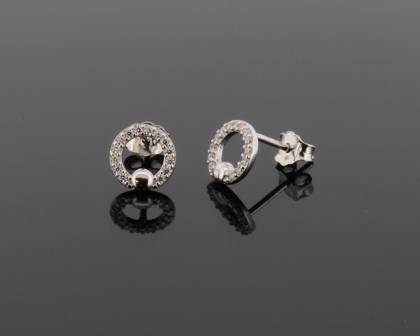 Wilhelm M&uuml;ller Ohrschmuck Ref.-Nr.: 705986019 333/- Gold, wei&szlig; 28 Zirkonia  Wei&szlig; 