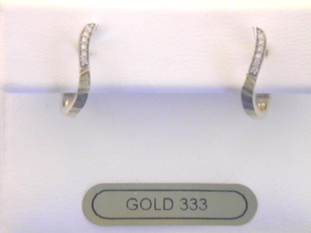 Max Fr&ouml;hlich Ohrschmuck Ref.-Nr.: 22-200 333/- Gold, gelb Zirkonia  Wei&szlig; 