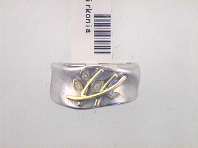 Max Fr&ouml;hlich Ringe Ref.-Nr.: 22-266 925/rh/- Silber, bicolor Zirkonia  Wei&szlig;  Ringgr&ouml;&szlig;e 54