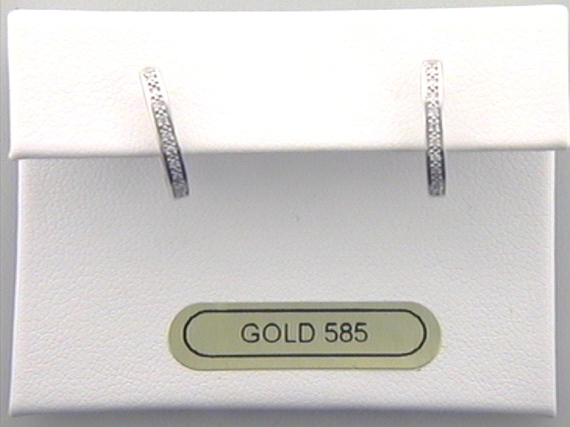 Max Fr&ouml;hlich Ohrschmuck Ref.-Nr.: OS 183418 585/- Gold, wei&szlig; 20 Diamant Wesselton deutliche Einschl&uuml;sse Brillantschliff 0,08ct. 