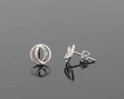 Wilhelm M&uuml;ller Ohrschmuck Ref.-Nr.: 297662019 585/- Gold, wei&szlig; 2 Diamant deutliche Einschl&uuml;sse Brillantschliff 0,02ct. 