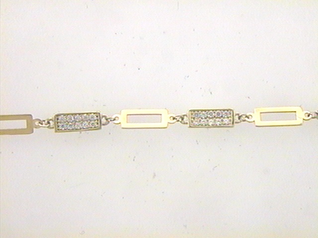 Max Fr&ouml;hlich Armband Ref.-Nr.: 22-238 333/- Gold, gelb Zirkonia  Wei&szlig;  L&auml;nge 19 cm